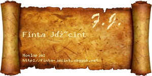 Finta Jácint névjegykártya